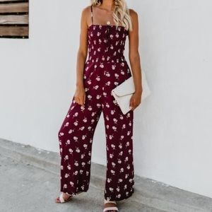 Vici plum smoked jumpsuit